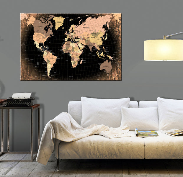 Decorative Cork Pin Board - Planet Earth