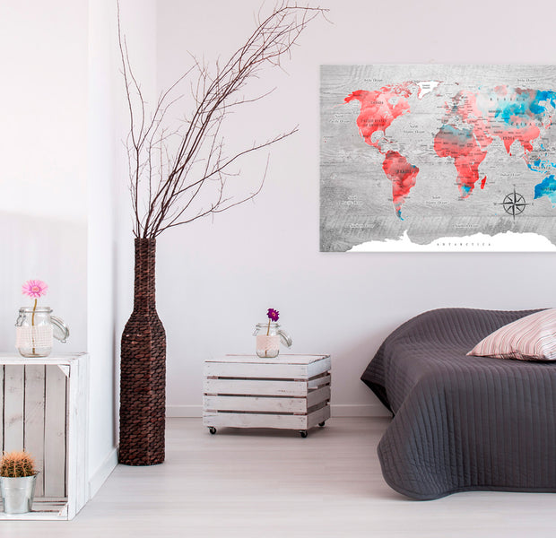 Decorative Cork Pin Board - Red Roam