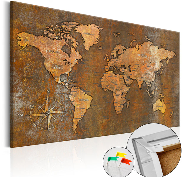 Decorative Cork Pin Board - Rusty World