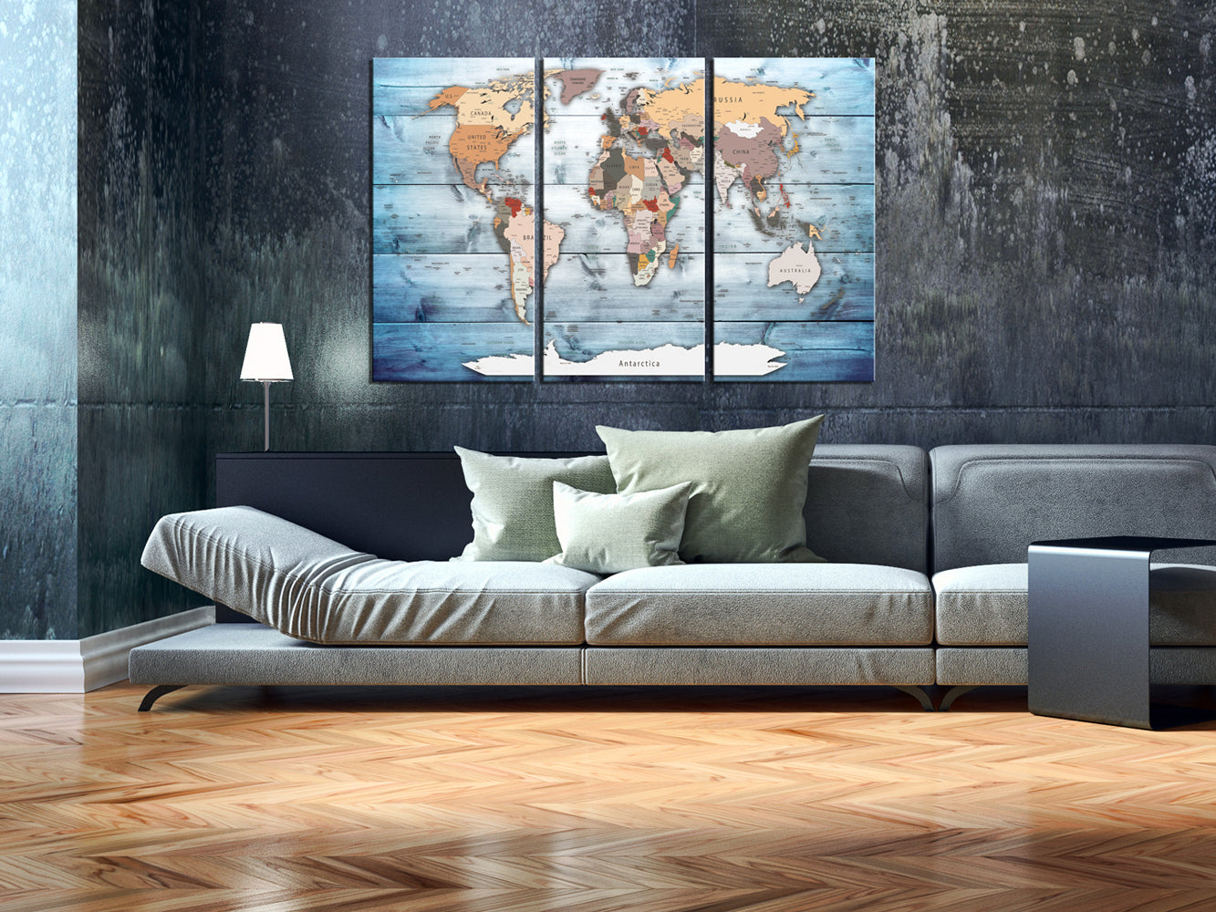 Decorative Cork Pin Board - Sapphire Travels - 3 Pieces