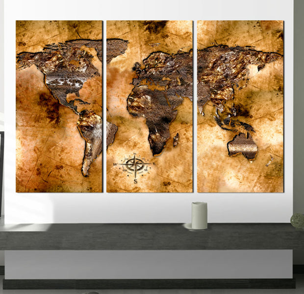 Decorative Cork Pin Board - Shade of Gold - 3 Pieces