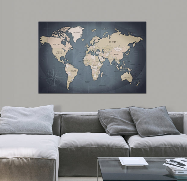 Decorative Cork Pin Board - Shades of Grey