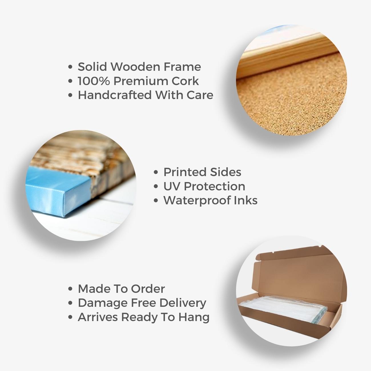 Decorative Cork Pin Board - Artistic World