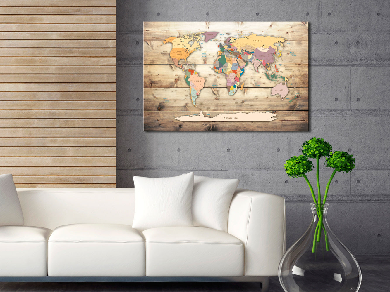 Decorative Cork Pin Board - The World at Your Fingertips