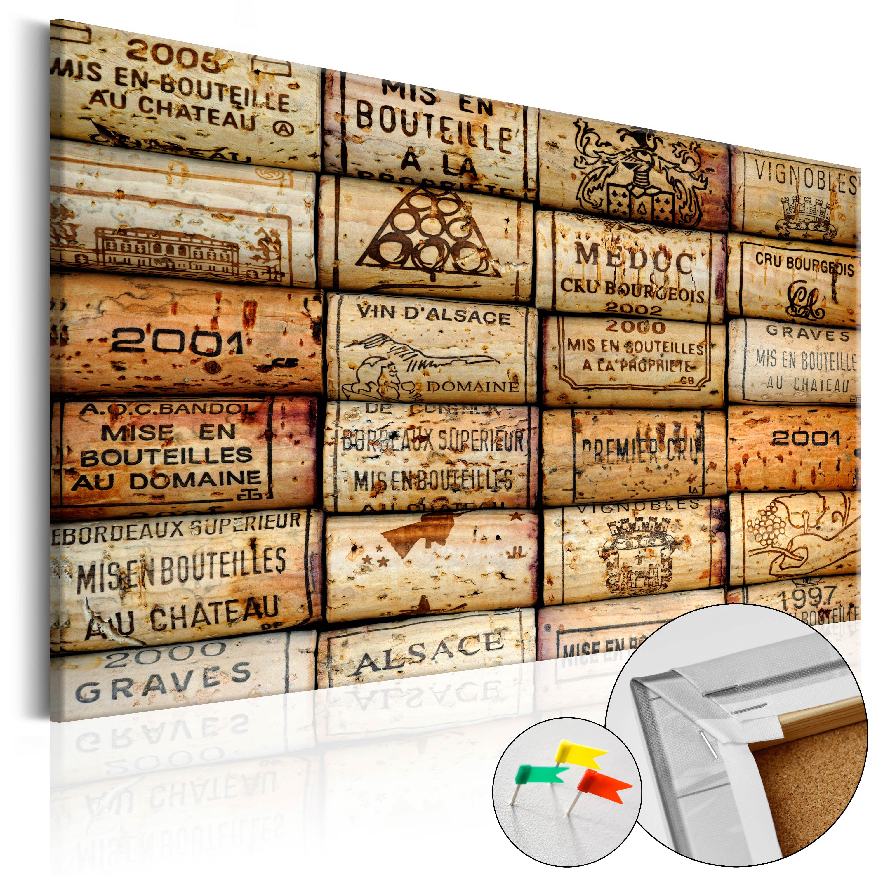 Decorative Cork Pin Board - Vineyard of Memories
