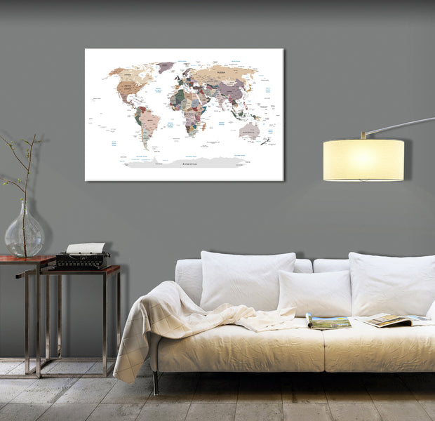 Decorative Cork Pin Board - Where Today?