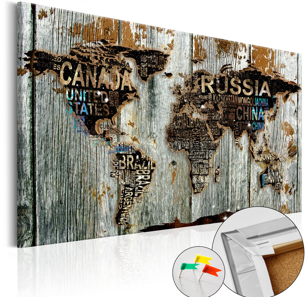 Decorative Cork Pin Board - Wooden Border