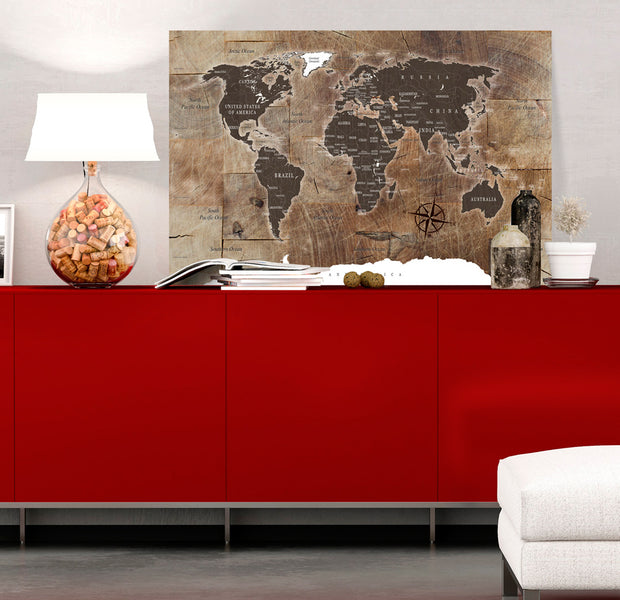 Decorative Cork Pin Board - Wooden Mosaic