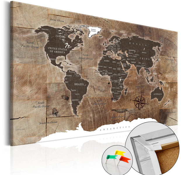 Decorative Cork Pin Board - Wooden Mosaic