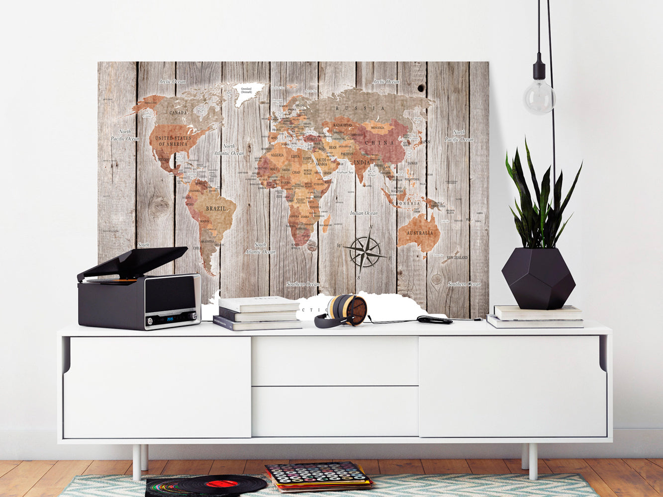 Decorative Cork Pin Board - Wooden Stories