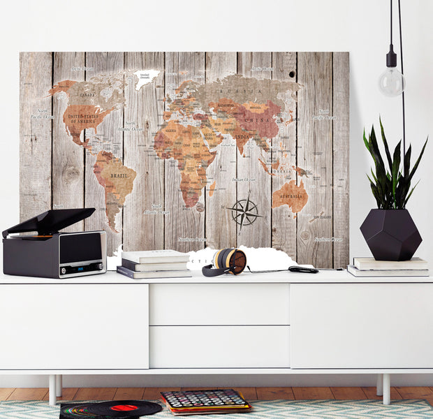 Decorative Cork Pin Board - Wooden Stories