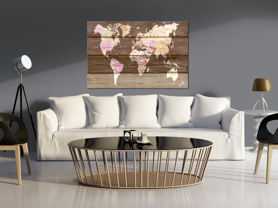 Decorative Cork Pin Board - Wooden World