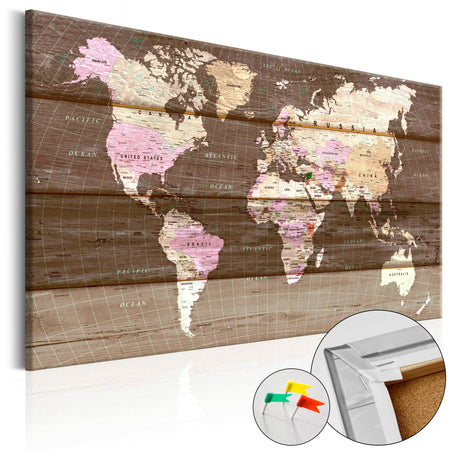 Decorative Cork Pin Board - Wooden World