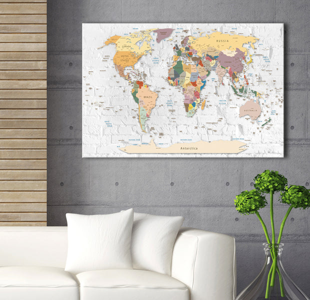 Decorative Cork Pin Board - World's Walls