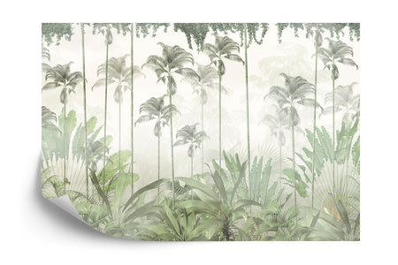 Photomural Tropical Trees And Leaves For Digital Printing, Custom Design - 3D
