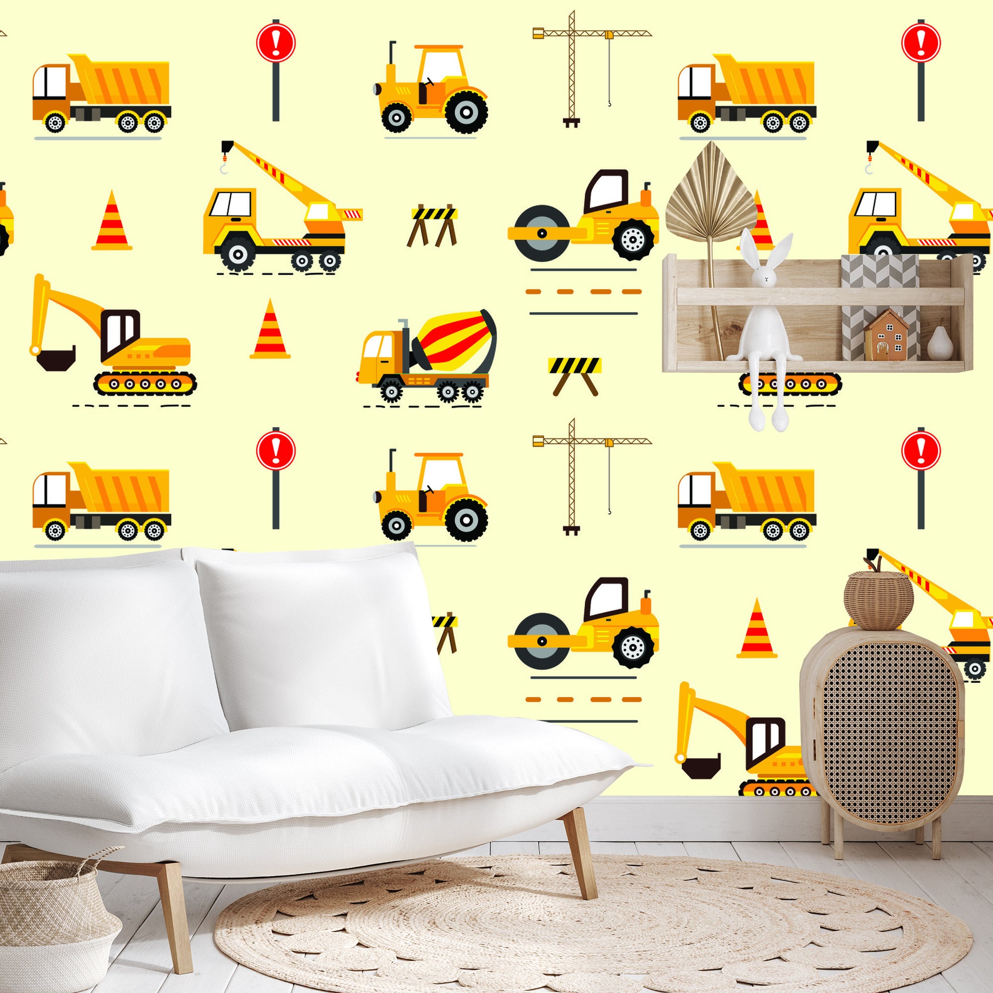 Photomural Excavators And Dumpers