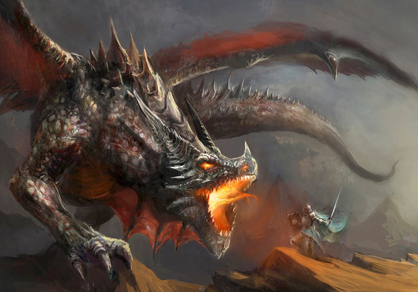 Fiction Wallpaper Wall Mural - Dragon Fire