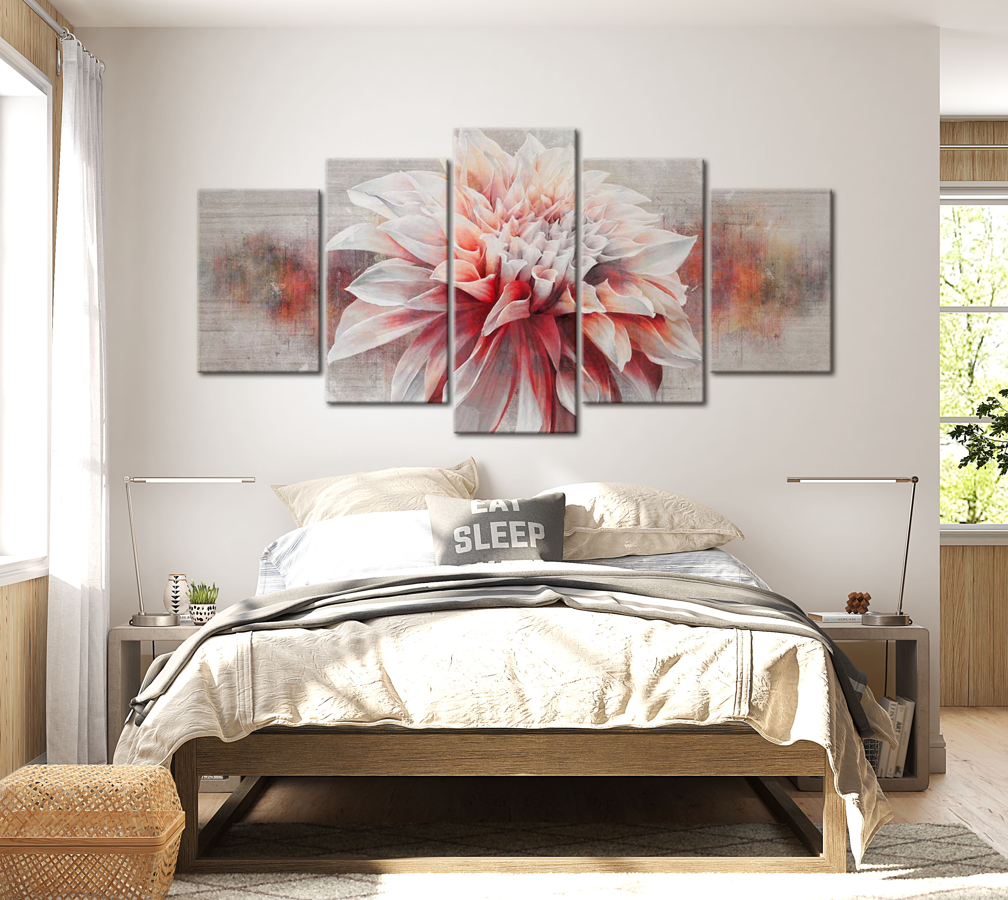 Stretched Canvas Floral Art - Beautiful Lady 40"Wx20"H