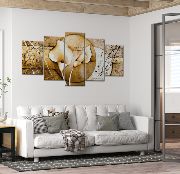 Floral Canvas Wall Art - Calla Lily Secret - 5 Pieces