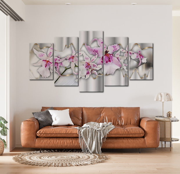 Floral Canvas Wall Art - Charming Lilies - 5 Pieces