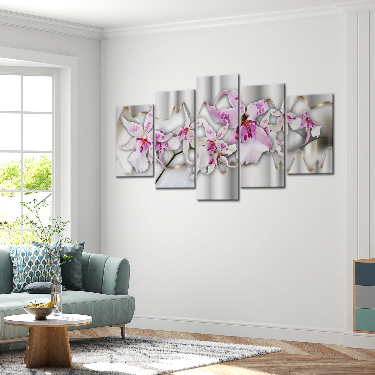 Stretched Canvas Floral Art - Academy Of Charm 40"Wx20"H