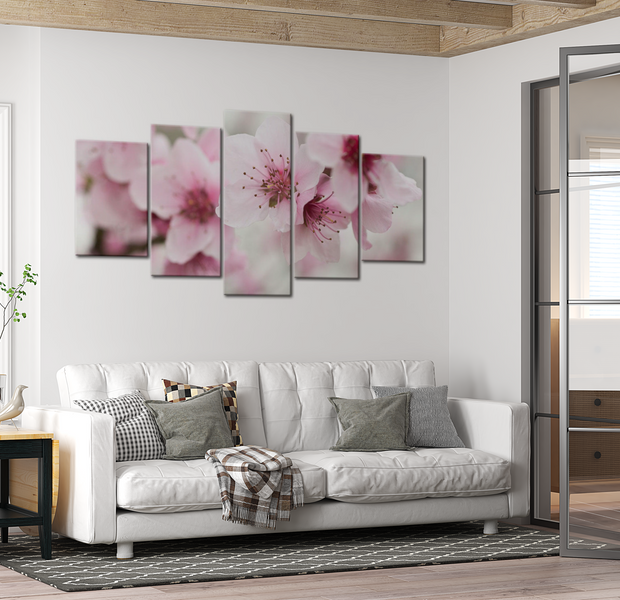 Floral Canvas Wall Art - Cherry Beauty - 5 Pieces