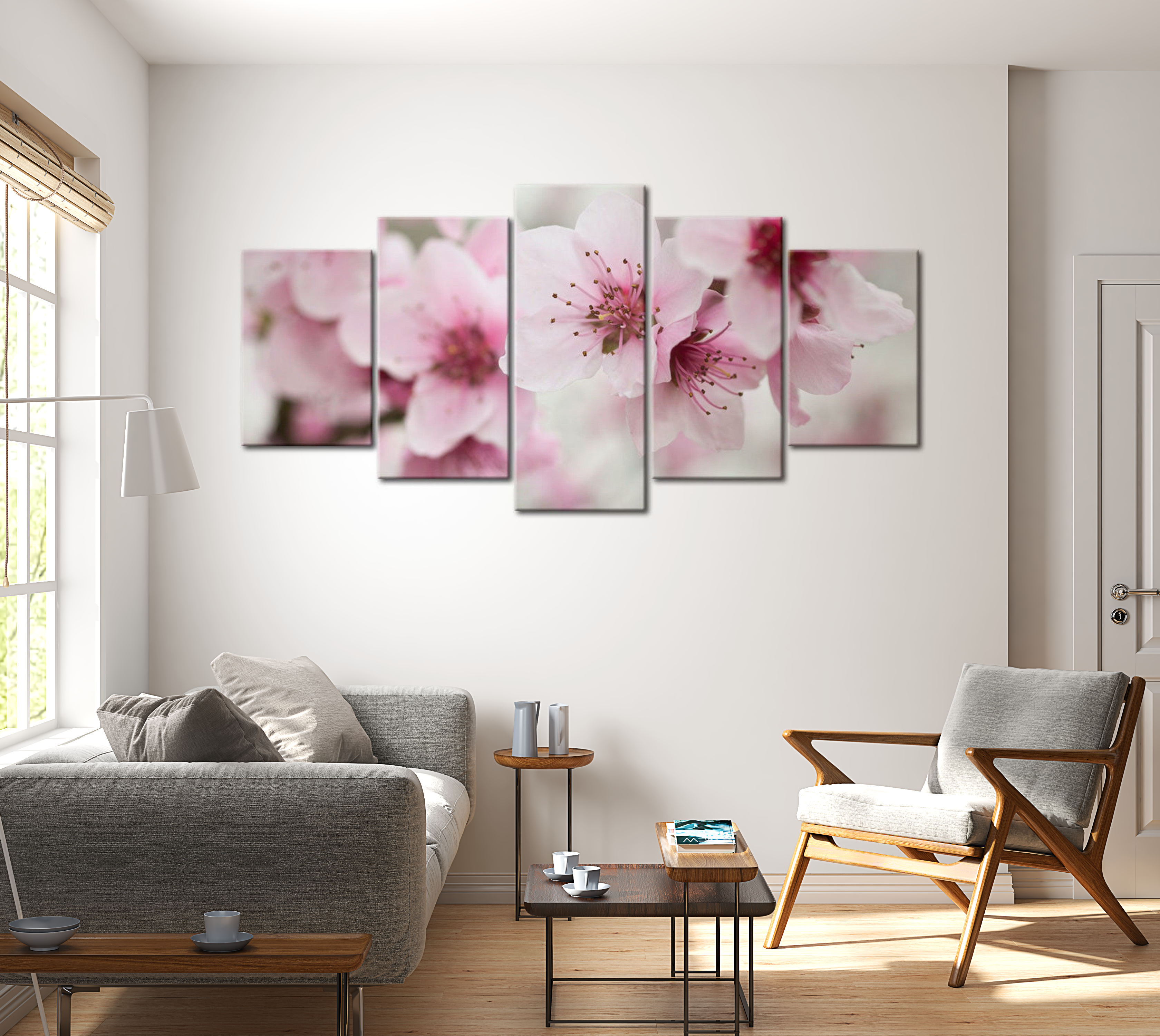 Stretched Canvas Floral Art - Cherry- Gentleness And Beauty 40"Wx20"H