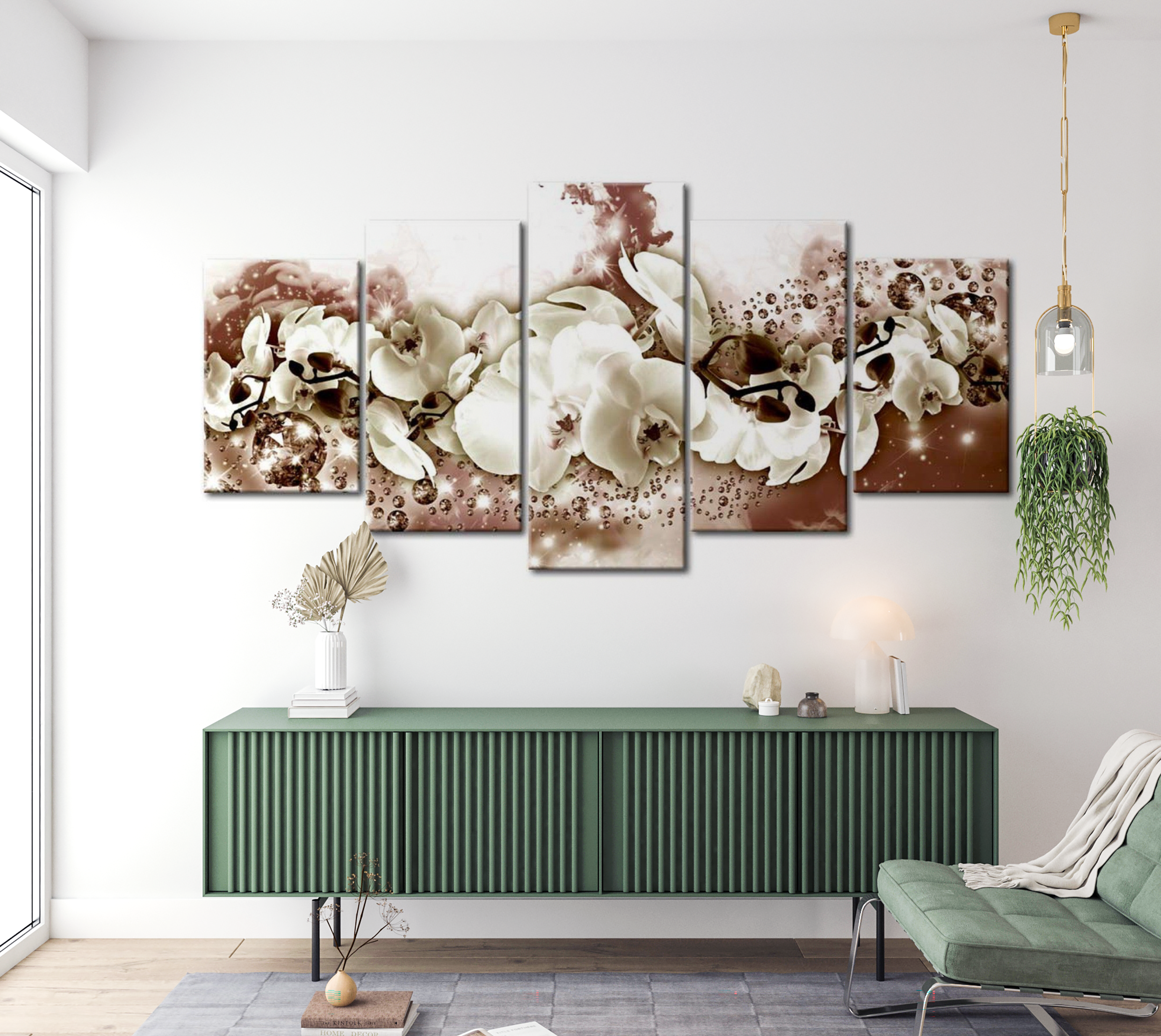 Stretched Canvas Floral Art - Chocolate Orchid 40"Wx20"H