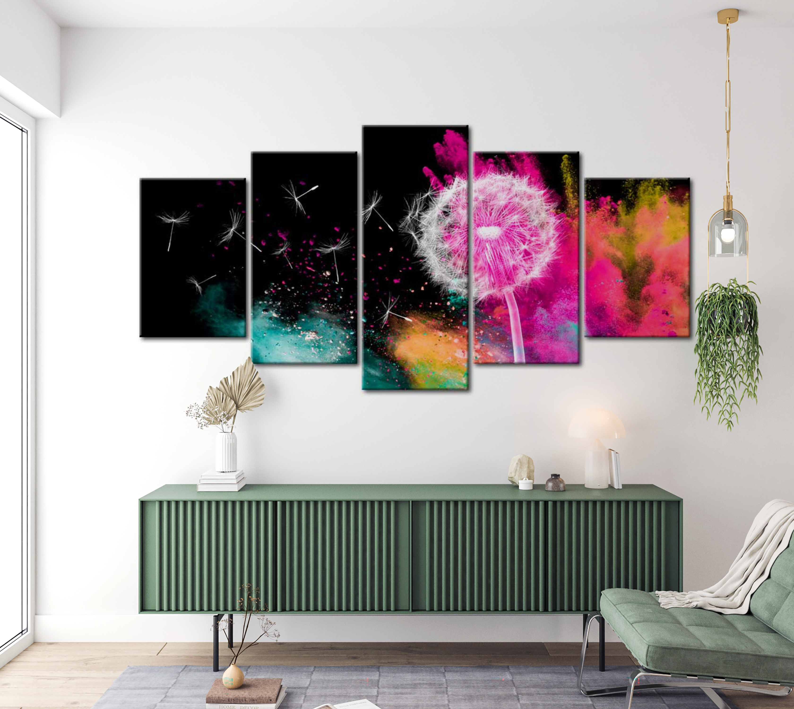 Stretched Canvas Floral Art - Energy Of Nature 40"Wx20"H