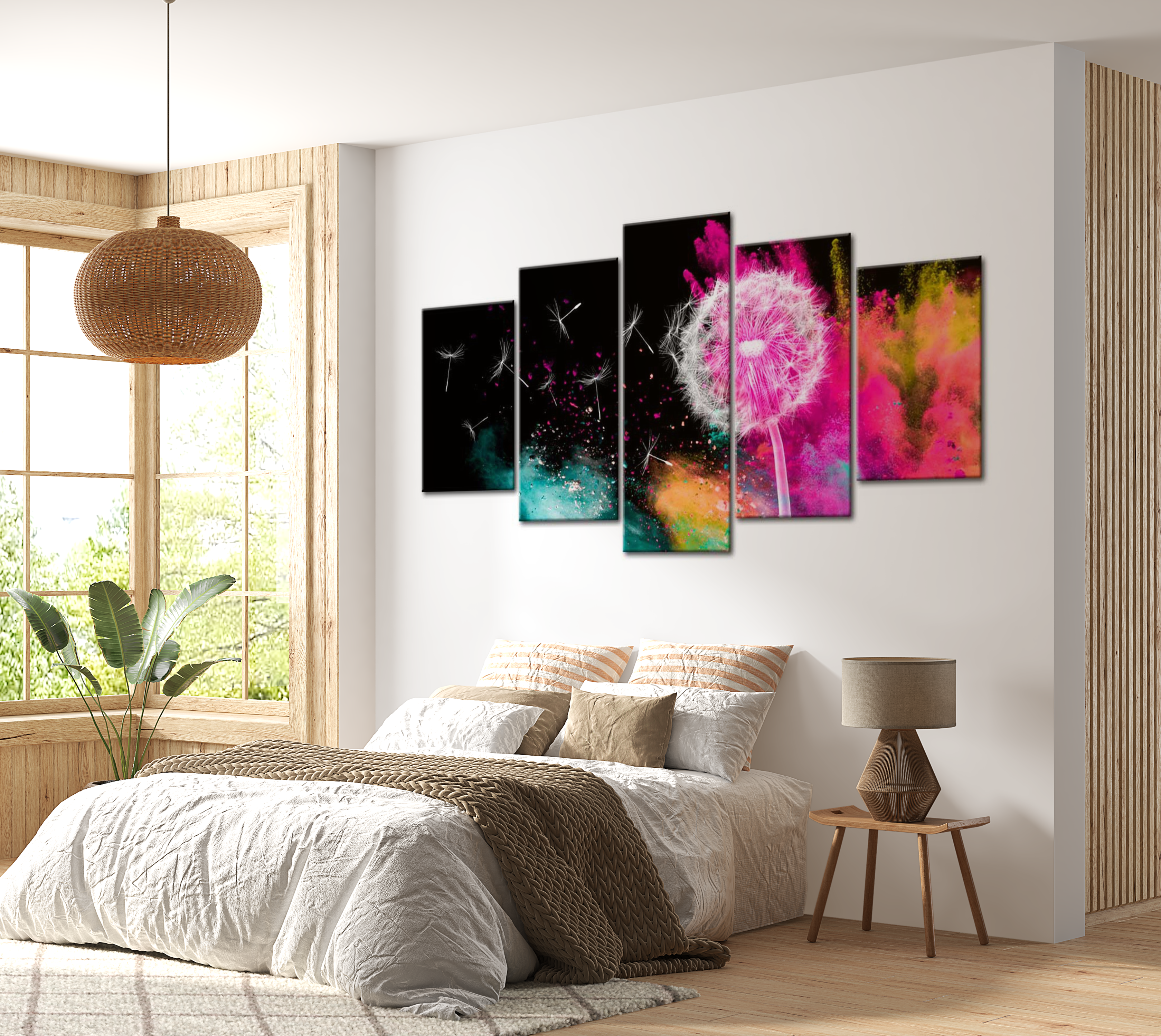 Stretched Canvas Floral Art - Energy Of Nature 40"Wx20"H