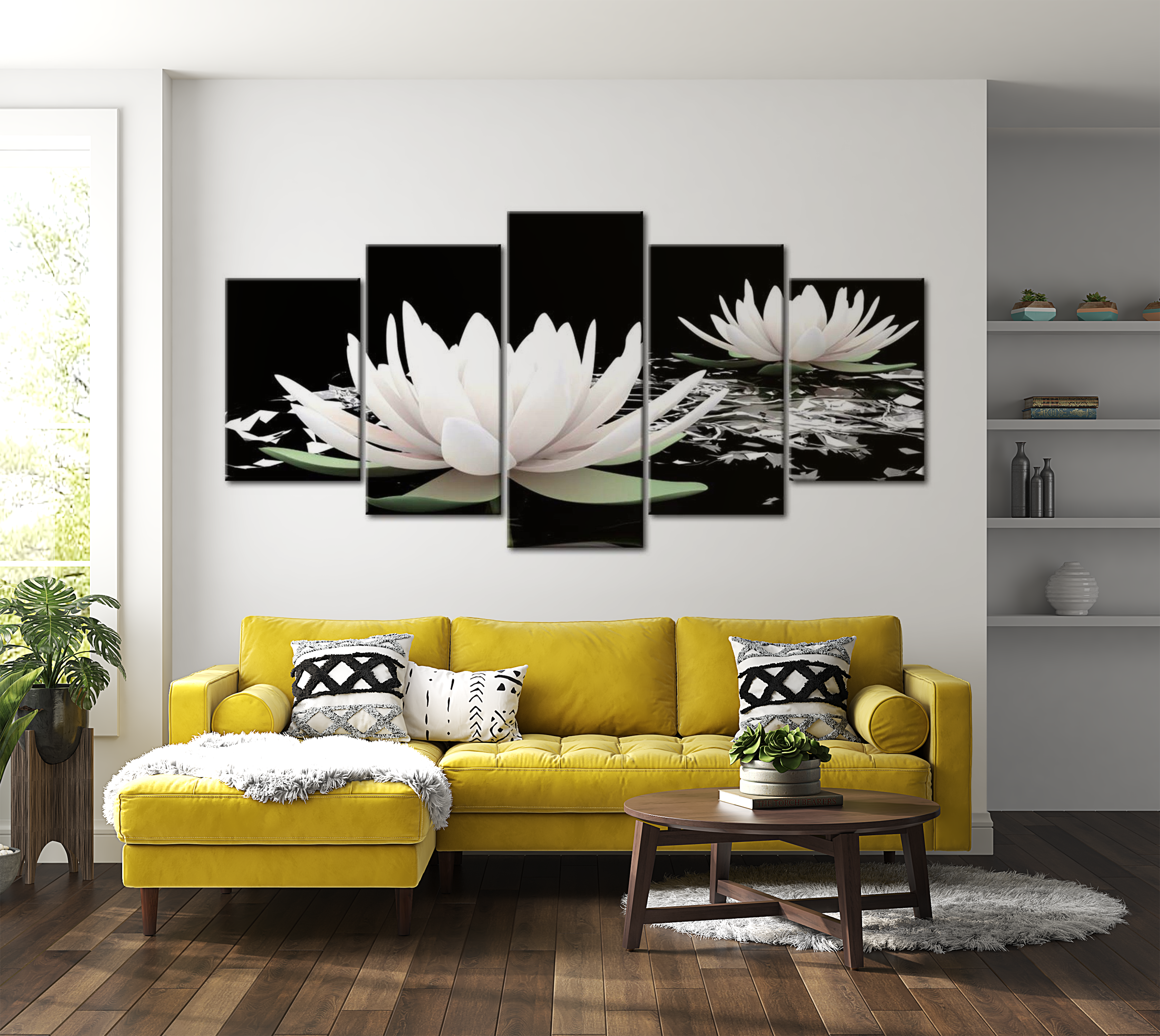 Floral Canvas Wall Art - Delicate Beauty - 5 Pieces