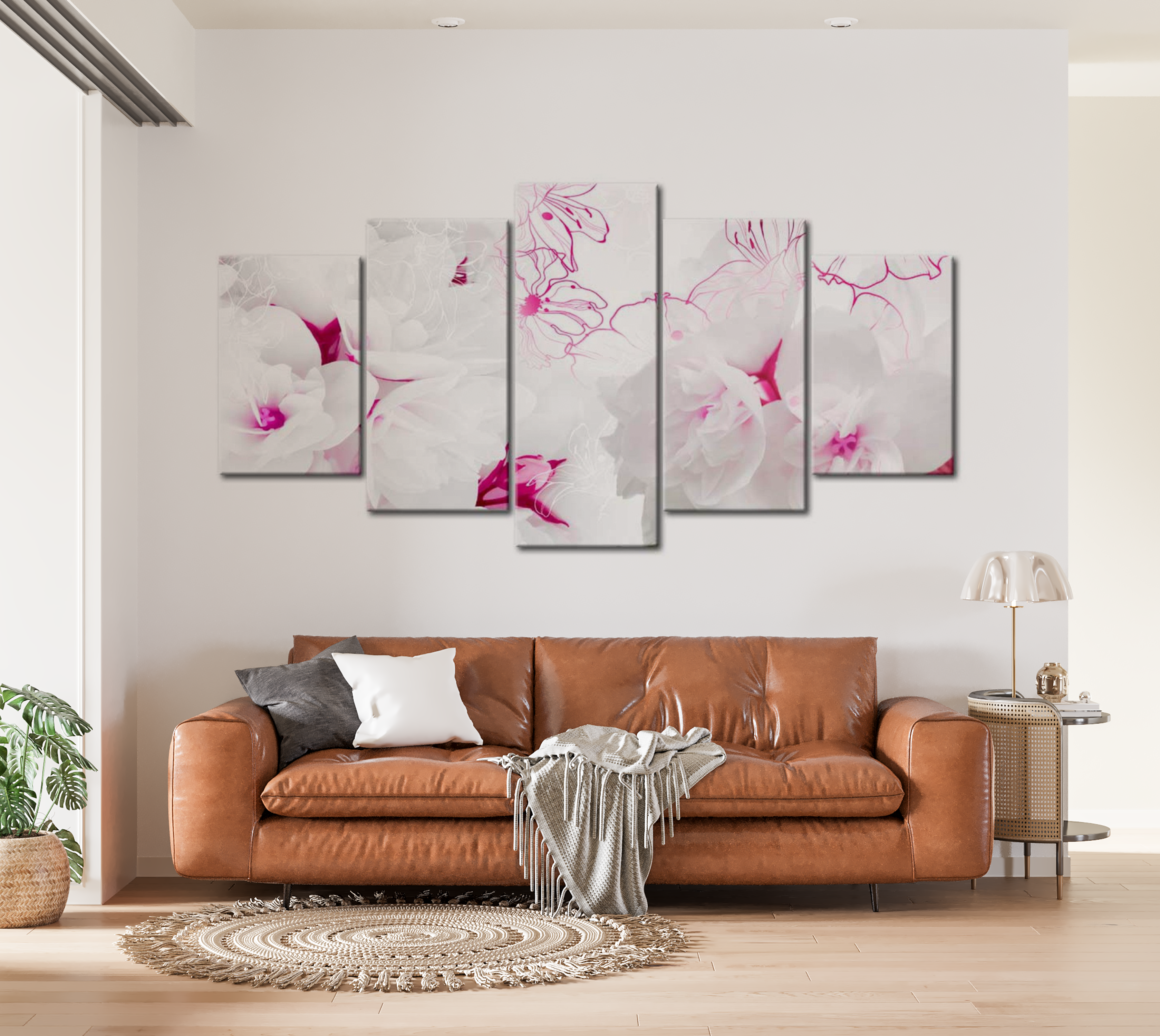 Stretched Canvas Floral Art - Pink Gossamer 40"Wx20"H