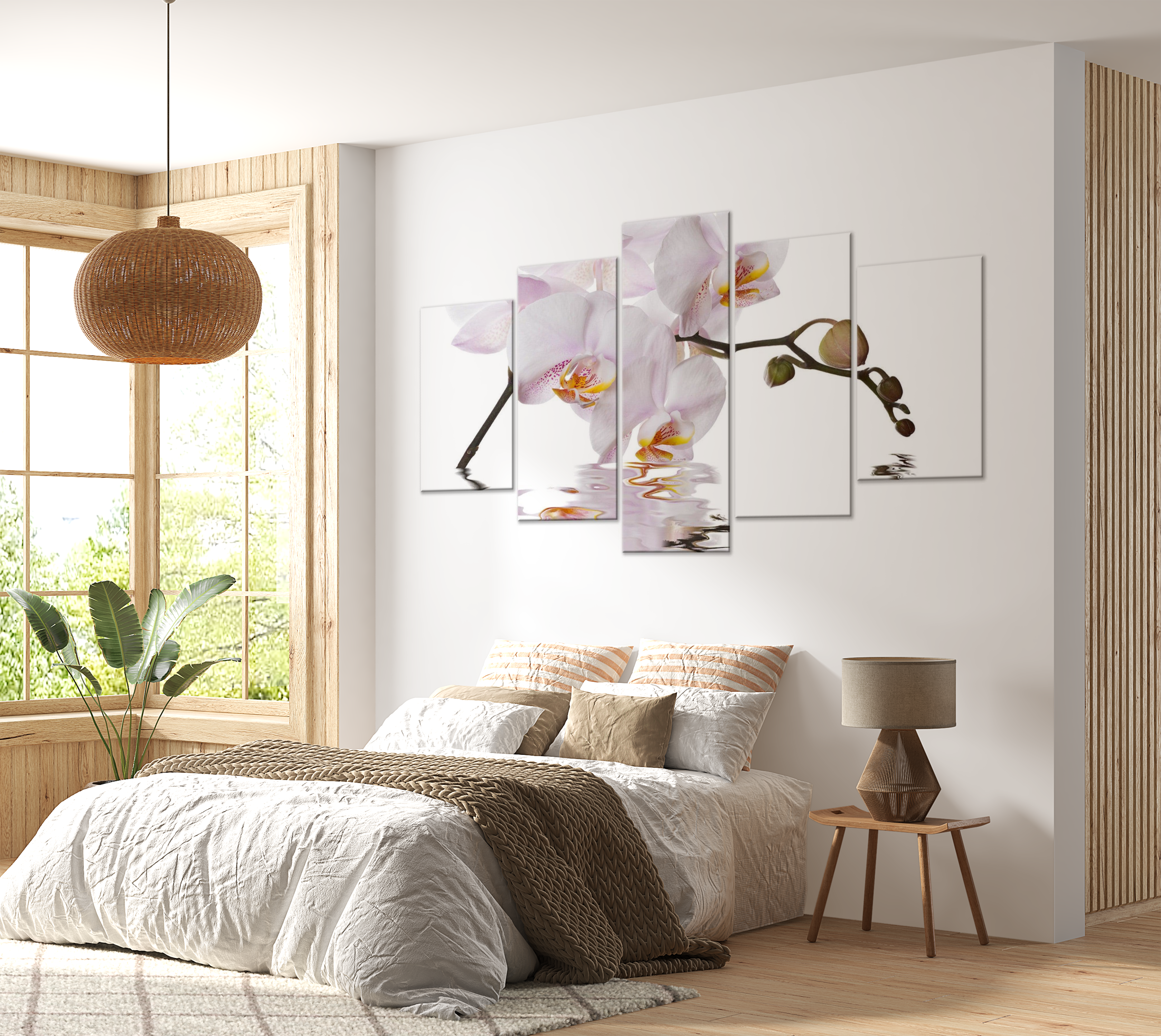 Stretched Canvas Floral Art - Delightful Orchid Wide 40"Wx20"H