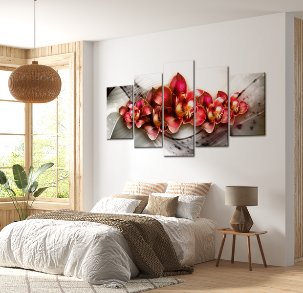 Floral Canvas Wall Art - Empire Of The Orchid - 5 Pieces
