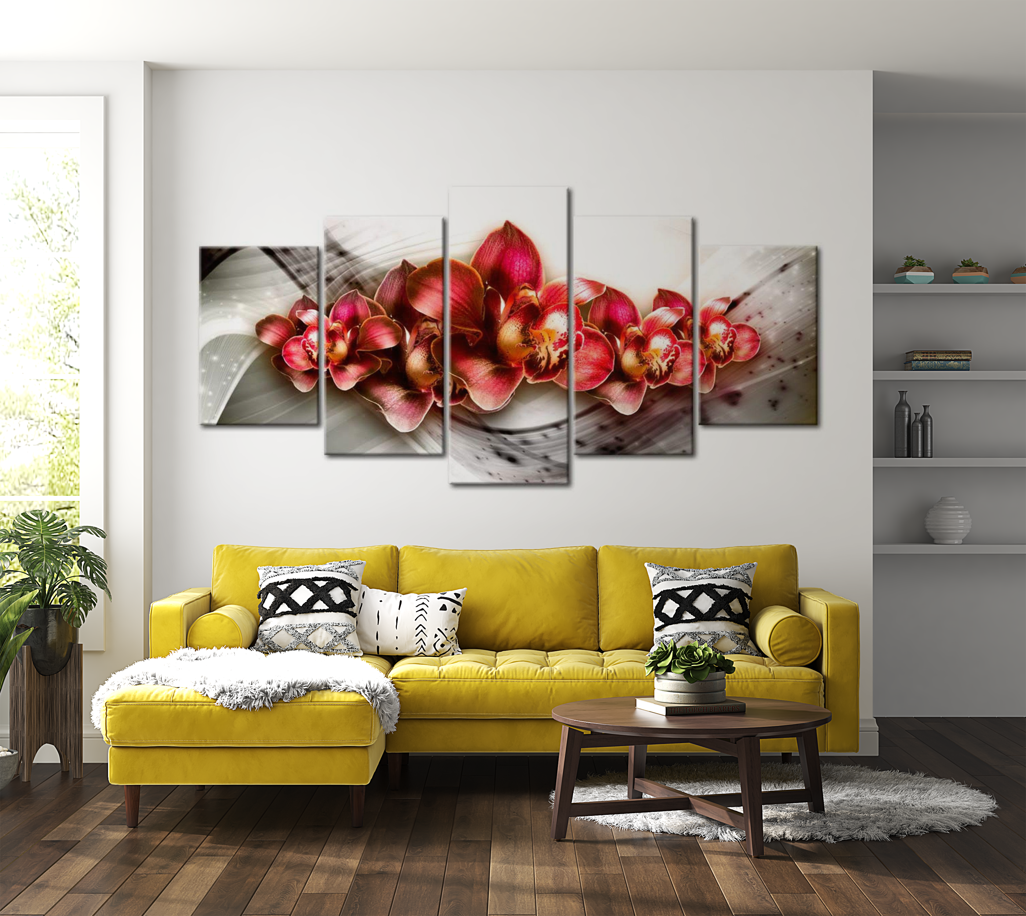 Stretched Canvas Floral Art - Empire Of The Orchid 40"Wx20"H