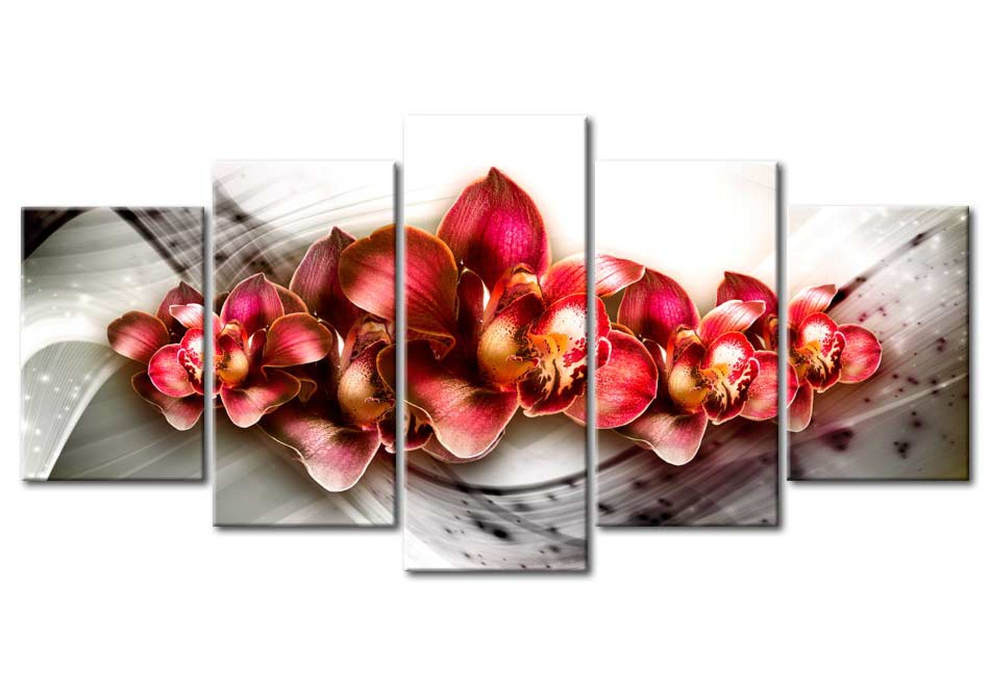 Floral Canvas Wall Art - Empire Of The Orchid - 5 Pieces