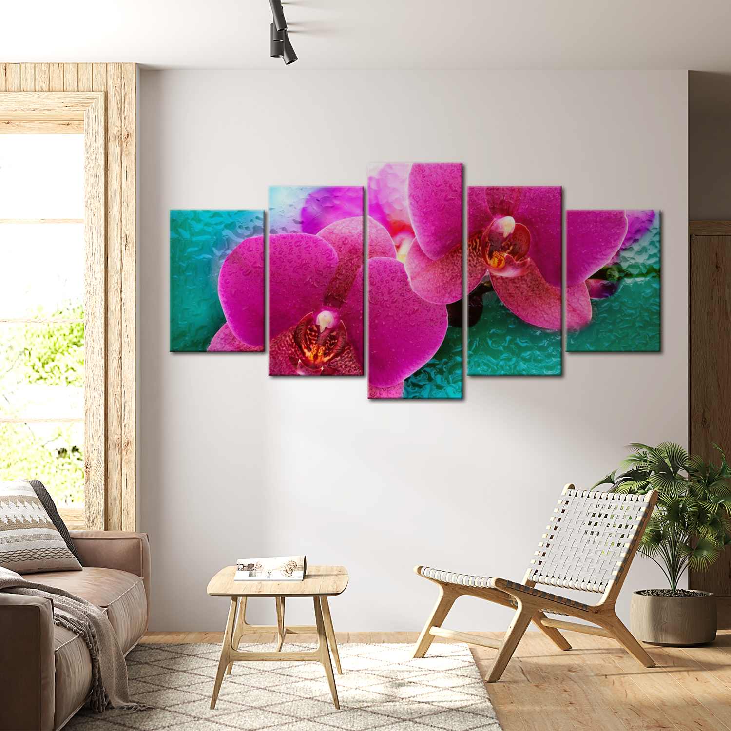 Stretched Canvas Floral Art - Exotic Orchids 40"Wx20"H