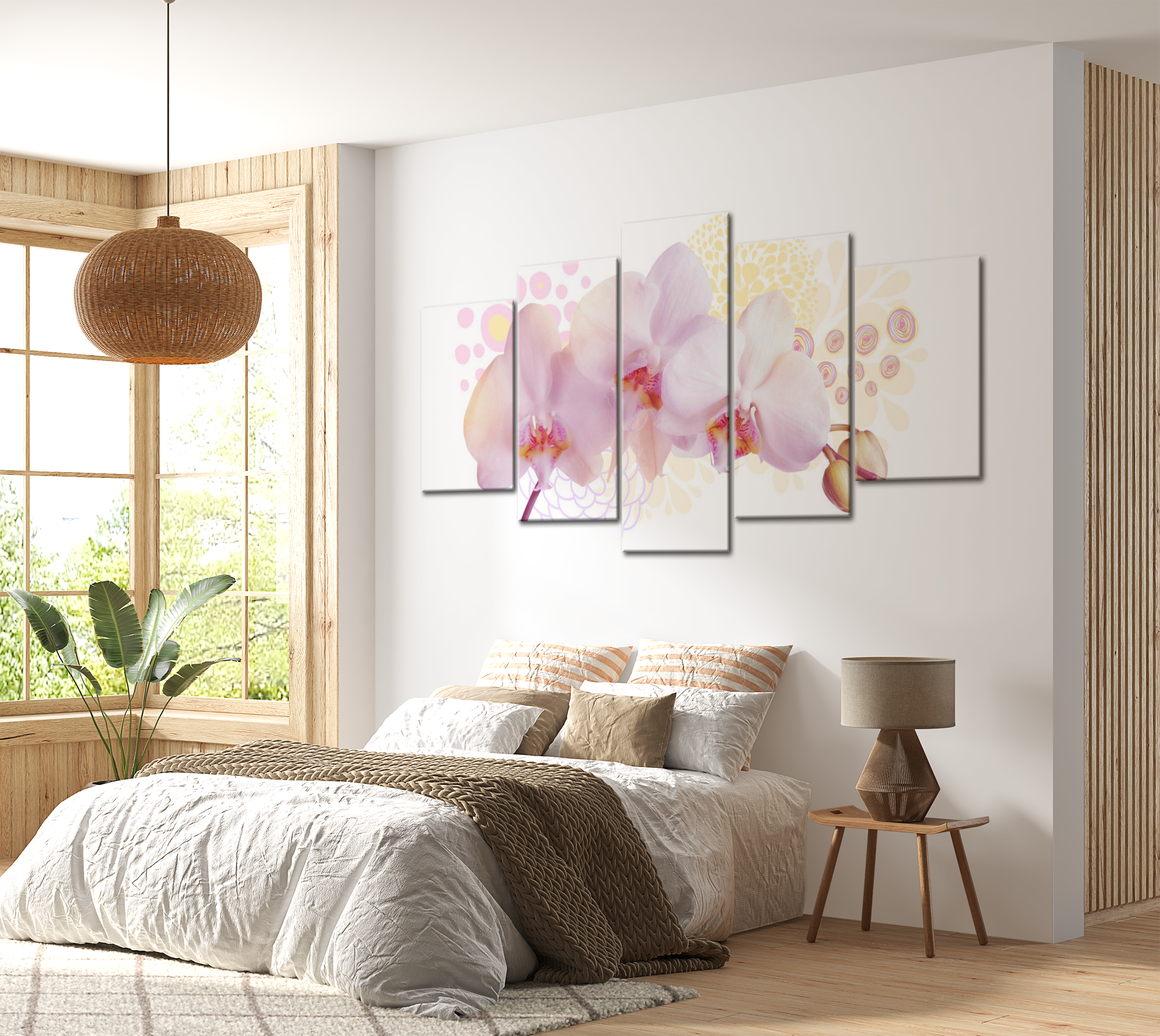 Stretched Canvas Floral Art - Finessed Orchid 40"Wx20"H