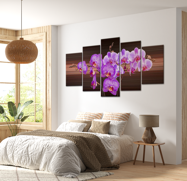 Floral Canvas Wall Art - Flower Of Joy - 5 Pieces