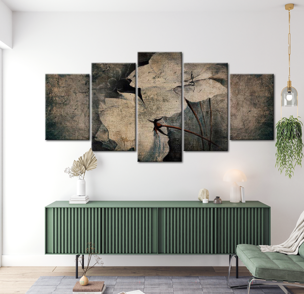 Floral Canvas Wall Art - Flowers Of Melancholy - 5 Pieces
