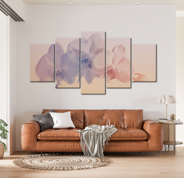 Floral Canvas Wall Art - Fragile Beauty - 5 Pieces