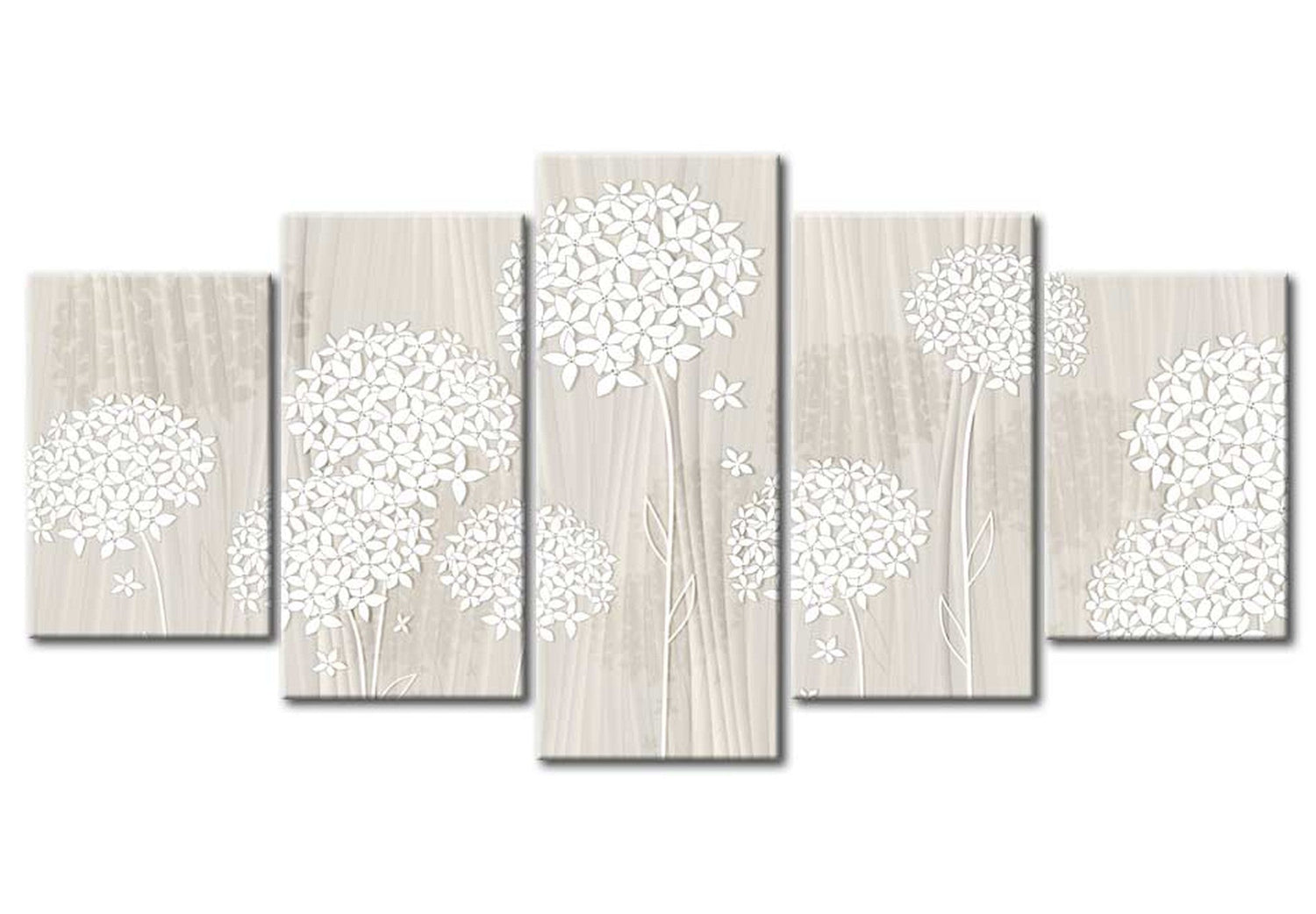 Floral Canvas Wall Art - Gentle Nature - 5 Pieces