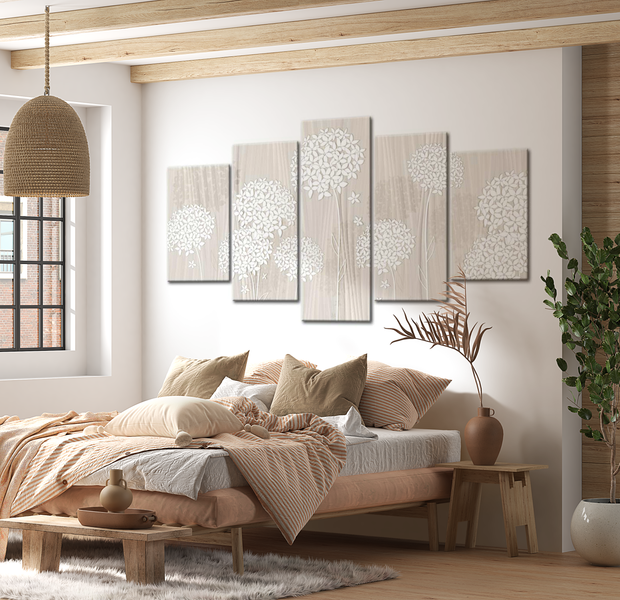 Floral Canvas Wall Art - Gentle Nature - 5 Pieces