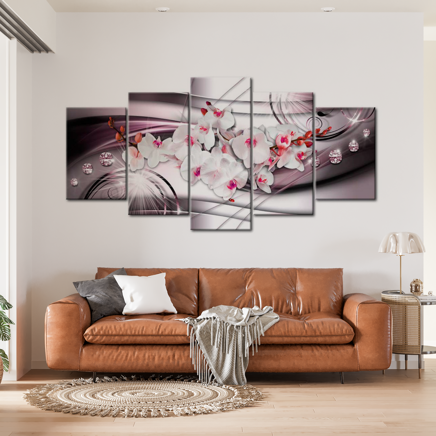 Stretched Canvas Floral Art - Tint Of Orchid 40"Wx20"H