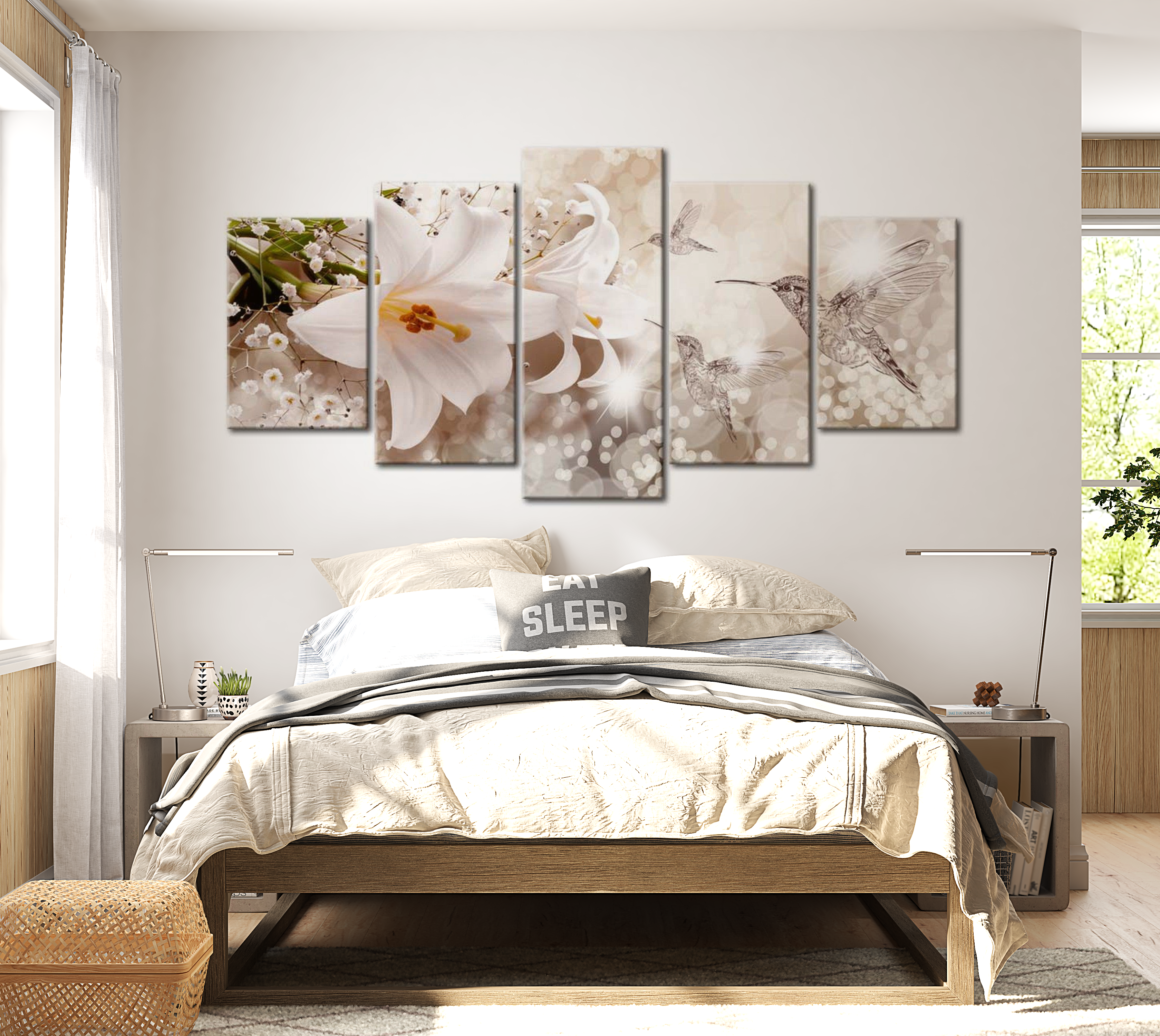 Stretched Canvas Floral Art - In The Heavenly Garden 40"Wx20"H