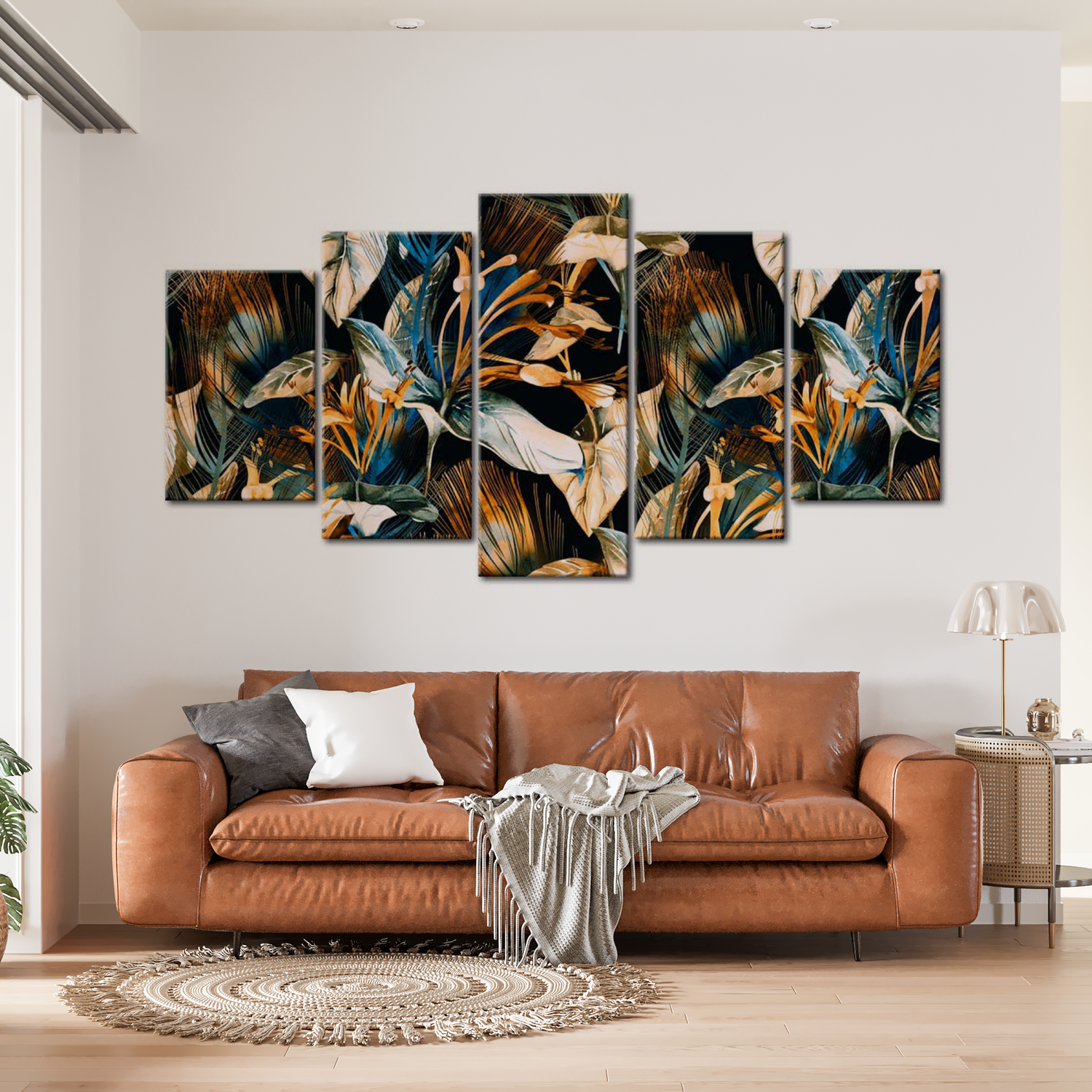 Stretched Canvas Floral Art - Garden Of The Jungle 40"Wx20"H