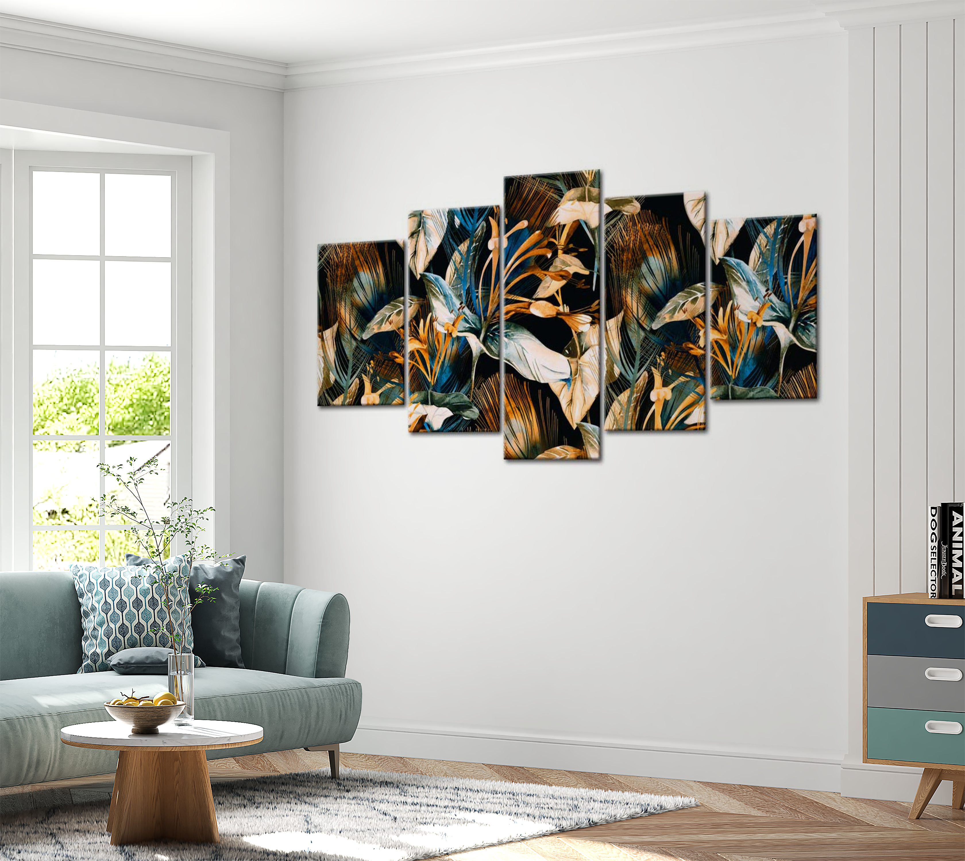 Stretched Canvas Floral Art - Garden Of The Jungle 40"Wx20"H