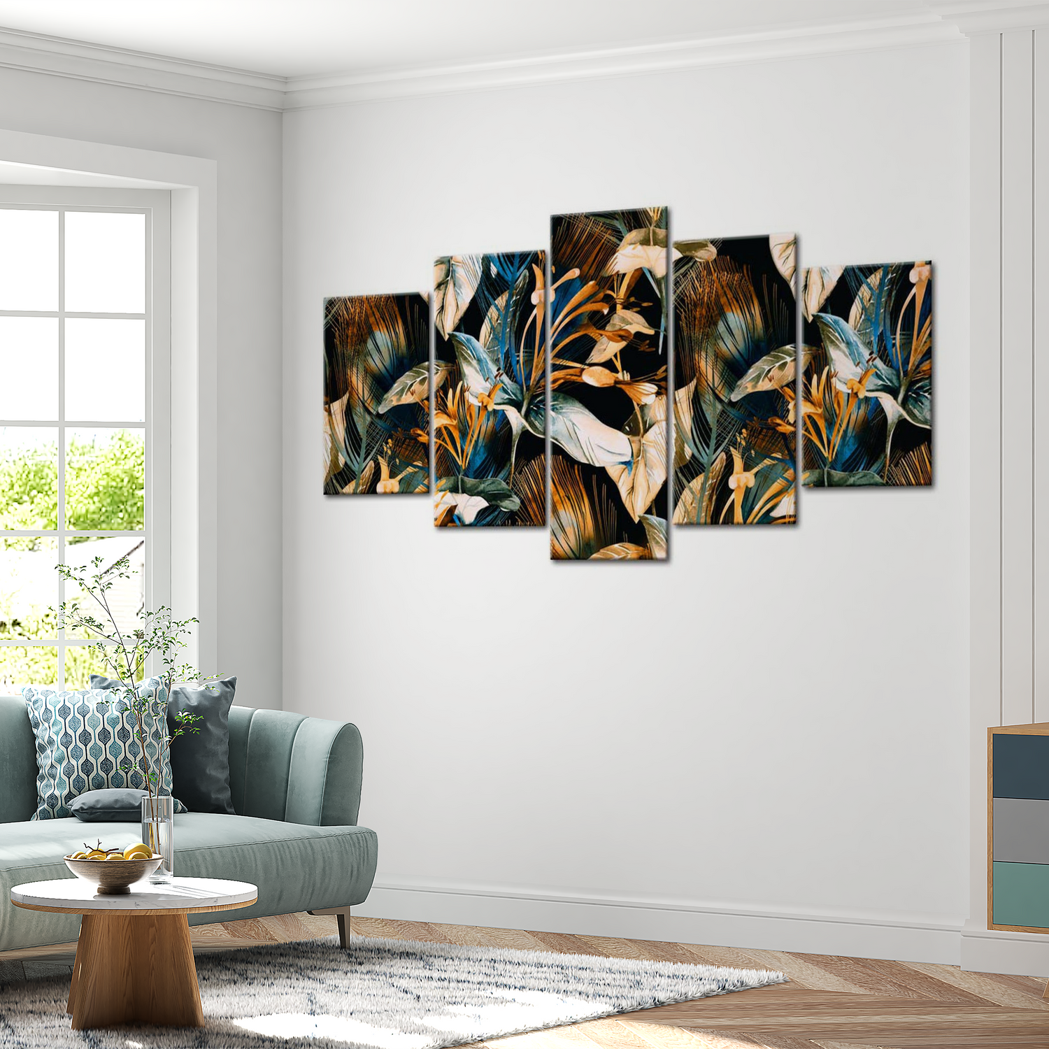 Stretched Canvas Floral Art - Garden Of The Jungle 40"Wx20"H