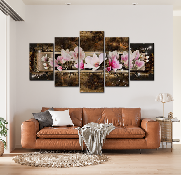 Floral Canvas Wall Art - Magnolia Dream - 5 Pieces
