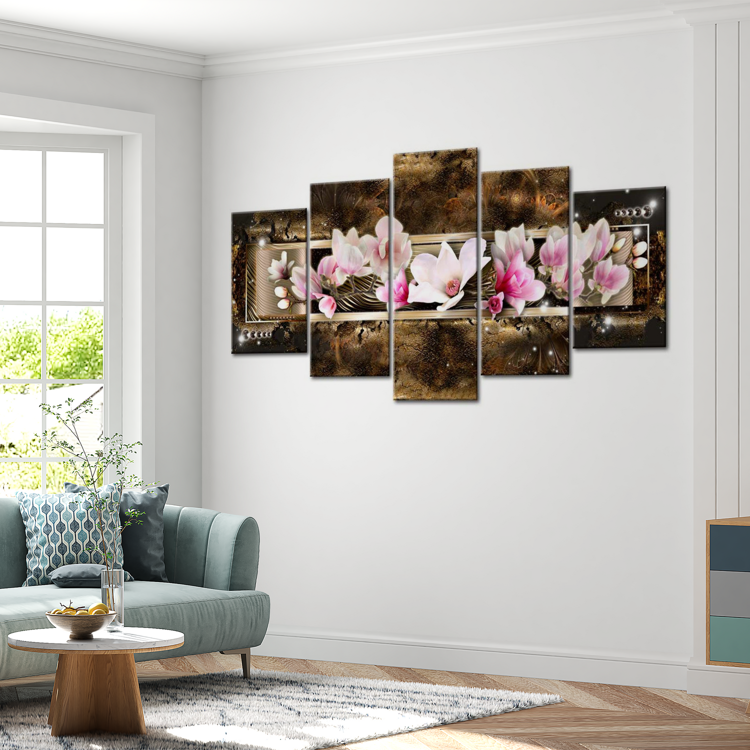 Stretched Canvas Floral Art - The Dream Of A Magnolia 40"Wx20"H